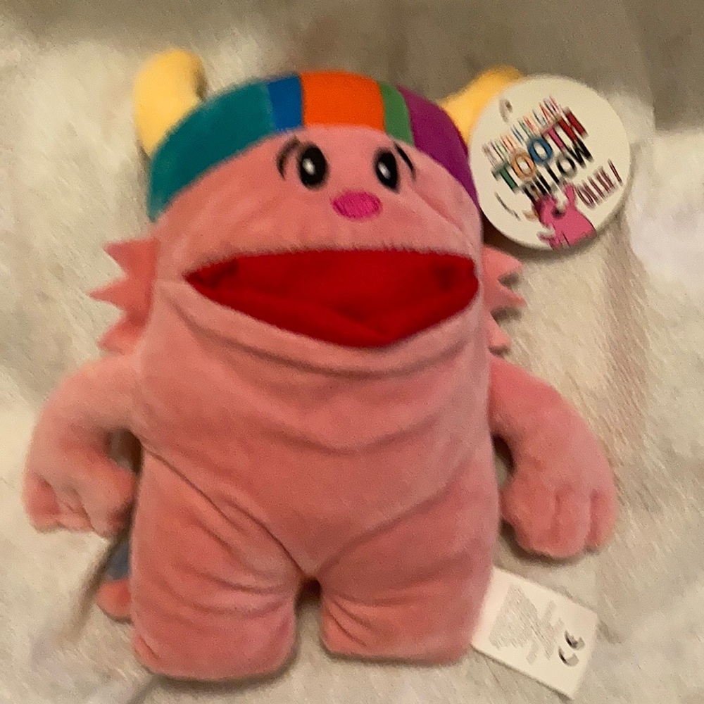 NWT Monster Tooth Fairy Pillow, from The Tooth Brigade, Ollie, Pink